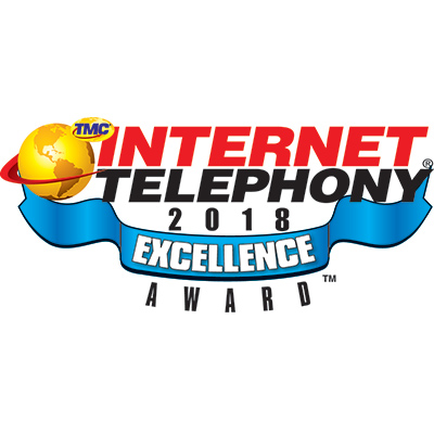 2018 Excellence Award by INTERNET TELEPHONY Magazine
