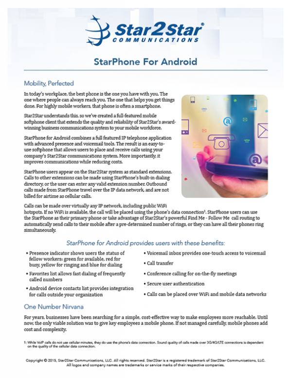 Star2Star Softphone App - Mobile Softphone for Android 